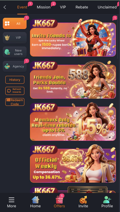JK667 Game app bonus